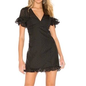 BCBGeneration Black sheer gingham mini dress
